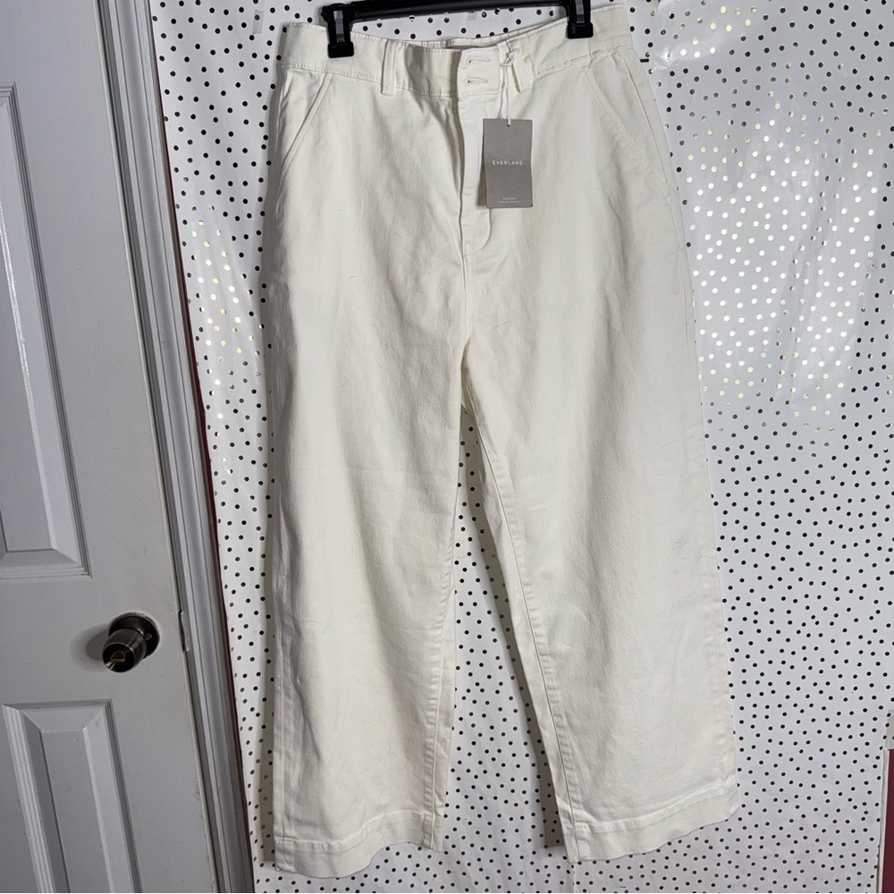 Everlane Cream Organic Cotton Pants